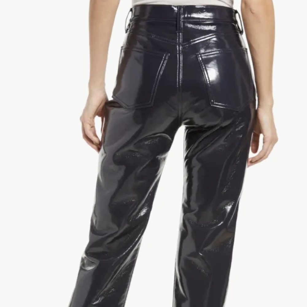 GAP Black Patent Leather-Look Pants